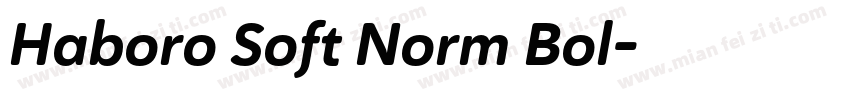 Haboro Soft Norm Bol字体转换